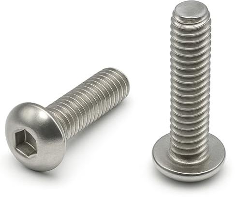 20 Stück Edelstahlschrauben M2,5 x 16 mm, Linsenkopf 2,5 x 16 mm – Zylinderschrauben mit Innensechskant (BHC) – Edelstahl A2 – ISO 7380