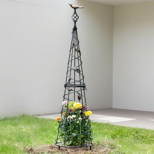 GOOOXIM Garden Obelisk 41 Metal Trellis - Sturdy Support for Roses & Vines