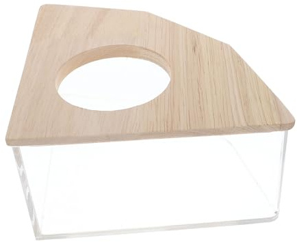 JOINPAYA Bac à Sable Transparent pour Hamster et Chinchilla Multifonctionnelle et Toilette pour Rongeurs Design Compact Acrylique Facile à Nettoyer Adapté Bain de Sable Délicat