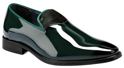 YFFUSHI Mocassins Homme en Cuir Verni Brillant Chaussures pour Mariage
