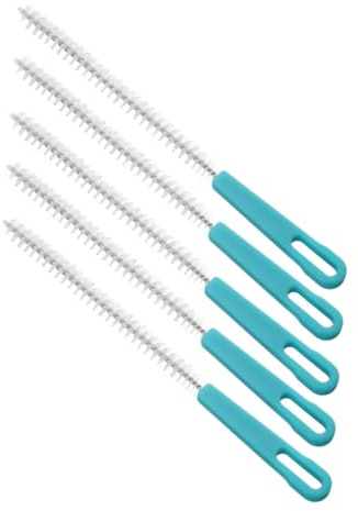 Cepillo para Paja Verde 5 Piezas, Plástico y Nylon, Limpieza Fina