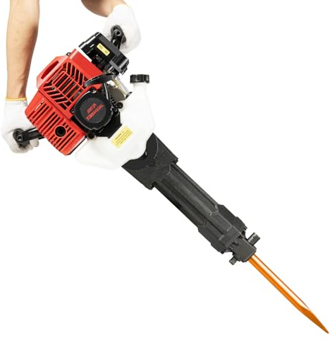 1900W Electric Demolition Jack Hammer, 6500rpm 52CC Demolition Hammer Breaker Drill 1500bpm Concrete Drill Breaker Jack Hammer