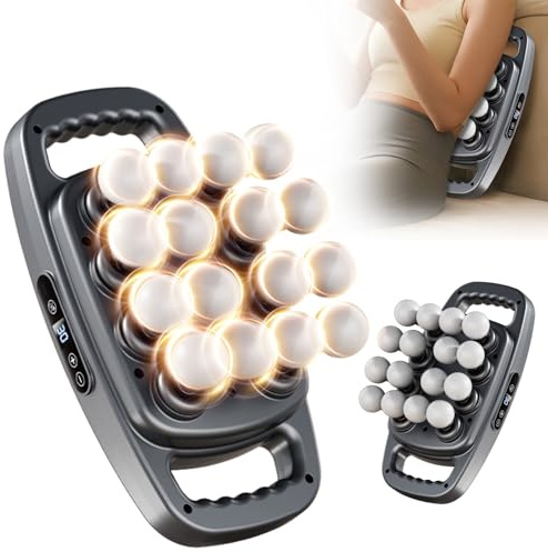 16 Head Massage Gun, Deep Tissue Percussion Massager with 30 Intensity Levels & 3 Smart Modes, Quiet Electric Muscle Massage for Back Neck Shoulder Leg, Handheld Percussion Therapy for Pain Relief