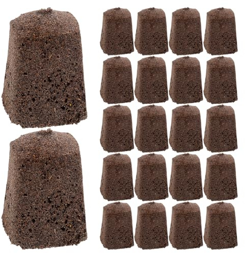 HEANUJJ Bloc de Tourbe Brune 30 Pcs pour Culture Hydroponique, Substrat Facile à Planter Favorisant la Croissance Optimale des Plantes en Jardin Intérieur
