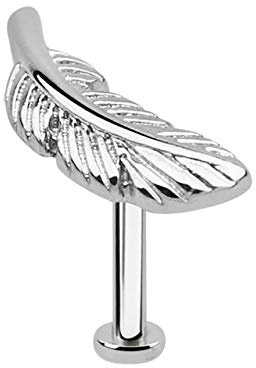Ohr Mini Flat Piercing Schmuck Helix, Tragus Feder, Labret in 1,2 mm