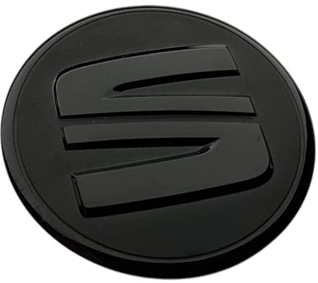 Seat 5F0103940 Logo Zeichen Motorabdeckung Emblem Motorraum Abdeckung Aufkleber, schwarz