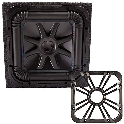 KICKER L7 12 Solo Baric Loaded Sub Box and Charcoal LED Grill