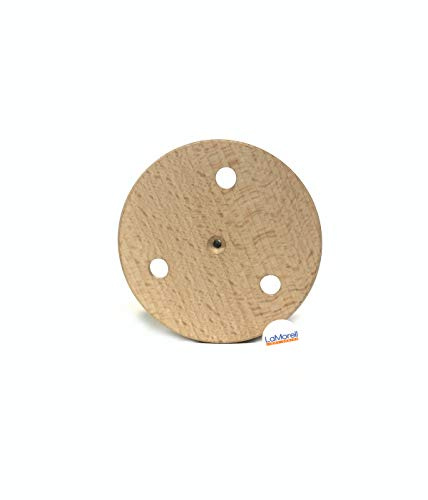 Baldachin | Abzweigdose | Verteilerdose zur Kabelabdeckung Ihrer Deckenlampe | Lampenkappe in holz zylinder ø 100mm - h 26mm inkl Zugentlastung. 3 Löch