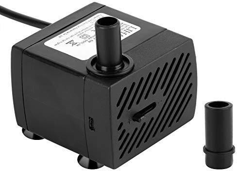 everfarel Mini Wasserpumpe 350L/H 3.5W, Aquarium Wasserpumpe für Garten, Brunnen,Steingarten, Aquariumpumpe Wasser Pumpen Garten Tauchpumpen Max Förderhöhe 0.85m