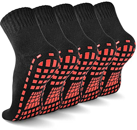 NOVAYARD 10 Paar Stoppersocken Griff Rutschfeste Socken Pilates Yoga Socken Antirutsch Haussocken für Damen Herren