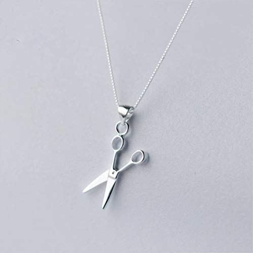 Huianpen Ciondolo Di Forbici Della Personalità Della Moda Coreana Femminile in Argento S925, senza catena