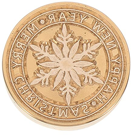 TOYANDONA Weihnachten Schneeflocke Wachssiegel Stempel Wachsstempel Messingköpfe für Umschläge Hochzeitseinladungen Karten Buchstaben Dichtungsstempel (Ohne Griff)
