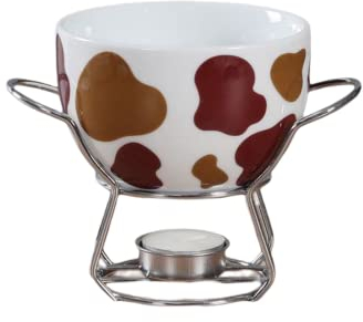 Chocolate Fondue Mug Set Separable Mini Candle Fondue Pot Chocolate Cheese Ice Cream Color Pattern Fondue Melter Cup