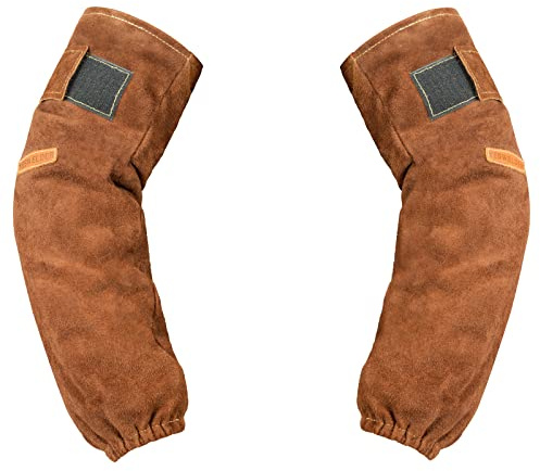 YESWELDER Leather Welding Sleeves Arm Protection Work Sleeves