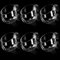 Hiceeden 6 Pack Aquatic Plant Cup with 2 Suction Cup, Crystal Glass Aquarium Plant Pot Holder, Red Worm Cups for Fish Tank Aquascape Decor