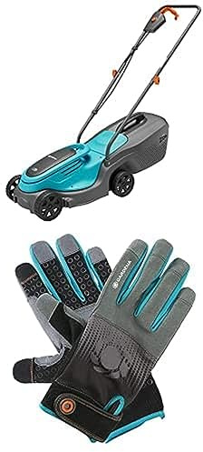 Gardena Akku-Rasenmäher PowerMax 30/18V P4A ohne Akku: 30 cm Schnittbreite(14630-55) + Gardena Gerätehandschuh Größe 10/XL: Handschuhe für alle Arbeiten mit Geräten(11522-20)