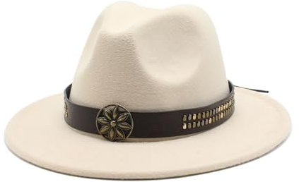 Fengyan Chapeaux Chapeau de coupe de style britannique, chapeau de jazz nouveau, chapeau tibétain à grande aile de printemps et d'automne, chapeau en feutre de salon de tir de mariage ( couleur :