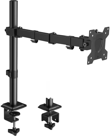 KOORUI Monitor Halterung für 13-32 Zoll, Monitor Arm für LED LCD Bildschirme bis 10 kg, Ergonomisch, Höhenverstellbar, Neigbar, Drehungbar, VESA 75x75/100x100mm