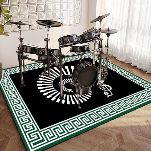SOSTAG Drum Teppich Akustik Schlagzeug - Kompakter Schlagzeugteppich - 200 x 160 cm - Dicht gewebte Oberfläche - rutschfeste Unterseite - Lärm Absorbiert - Schallschutzmatte Schallschutz Teppich