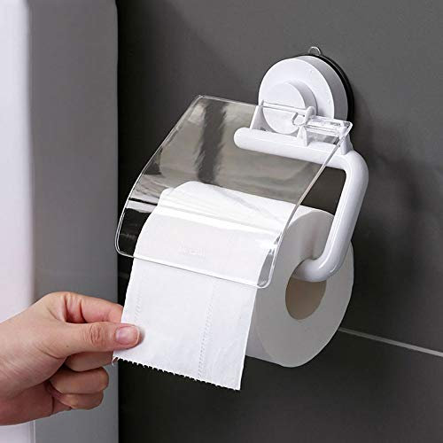 NEECS Porta Carta igienica con Ventosa antitraccia e antitraccia. Scatola Porta Carta igienica Impermeabile