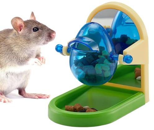 Rat Enrichment Toys, Interactive Foraging Toys For Rats, Intelligence Growth Rat Enrichment Puzzle Games, Treat Dispensing Slow Feeder for Rats Cage Toy, Bird Foraging Toy for Parakeet Conure (1Pcs)