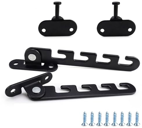 0XBIT Limitatore Apertura Finestra, 2 Pezzi Ferma Finestra Aperta Interno, Set Finestra Limitatore Sicurezza, con Viti, 4 Posizioni Fisse, per Finestre Scorrevoli, Finestre Normali