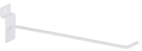 PATIKIL Crochets de Panneau de Fente 2 x 10, 60 Pcs Crochets d'Affichage en Métal pour Panneau de Fente, pour Garage, Magasin de Détail, Organisation de Magasins, Blanc