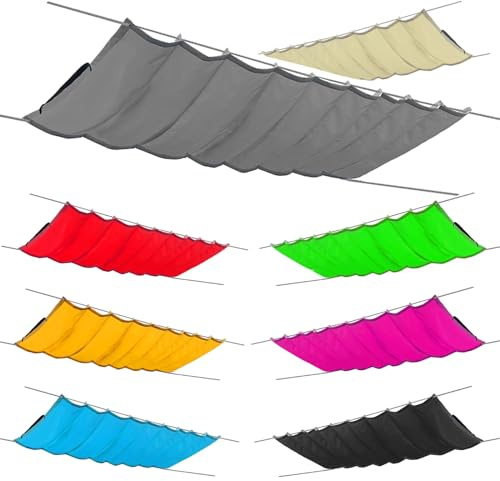 Solsegel, infällbart, pergola, markis, vattentätt solskydd för trädgården, justerbart, 100 % skydd mot UV-strålning (300 x 300 cm, grått)