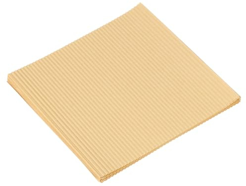 uxcell Pizza Oil Proof Paper,100pcs 8X8- Single-Layer Corrugated Pizza Pad Paper Place Mat Food Basket Sheets for BBQ, Picnic, Festival(Kraft Paper)
