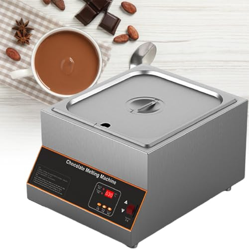 Fondoir à Chocolat à Chauffage Par Air, Machine à TempéRer Le Chocolat, Pot De Fusion De Chocolat De 27 Lb Avec ContrôLe De La TempéRature,1Tank-220V