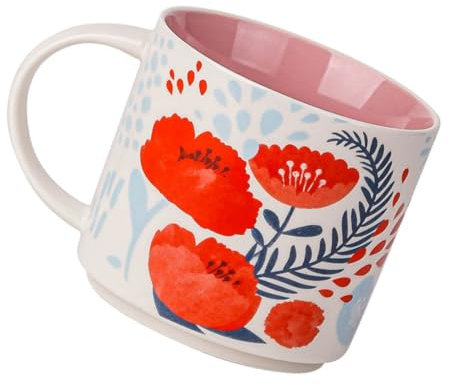 WATIIFUFU Tasse à Café Céramique Avec Poignée Tasse à Boire Pour Café Thé Et Jus Design Vintage Pour Maison Bureau