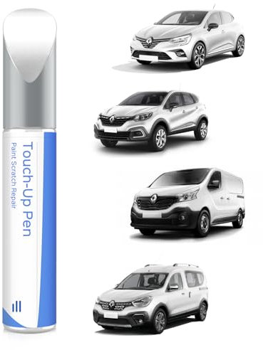 PARTS4EV 369 Blanc Glacier/Arctic White Touch Up Paint for Renault Exact Match - Touch Up Scratches and Chips