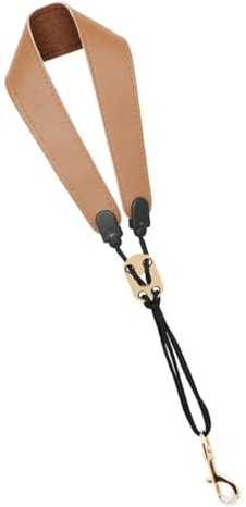 Toyvian Verstellbarer Saxophon Tragegurt mit Metallhaken für Tenor und Altsaxophon Flexibler Halsgurt aus Pu und Abs für Außeneinsatz und Reisen