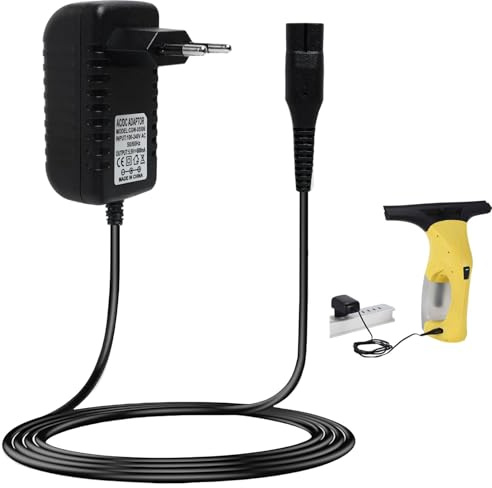 5.5V Chargeur pour Karcher pour Nettoyeur de Fenêtres, Compatible avec Kärcher WV2, WV5 Premium, WV6, WV60, WV70, WV75, WV60 Plus, WV75 Plus, Adaptateur Secteur avec Câble de 1,37m, 600mA