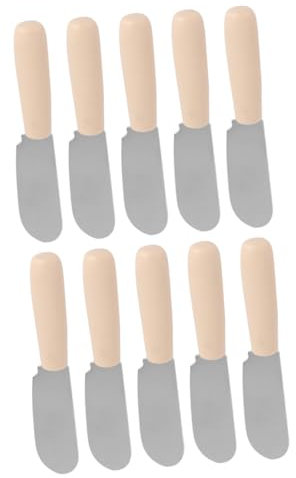 OKUMEYR 10stücke Teiliges Buttermesser Edelstahl Mit Kunststoffgriff Langlebige Butter Käsemesser Für Backen Dessertzubereitung Leicht Korrosionsbeständig Für Zuhause Bäckerei Geschenk