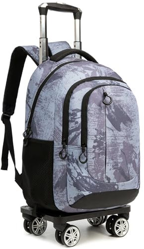 HTgroce Laptop Trolley Rucksack Rolling Business mit Rädern Handgepäck Laptoptasche Rollkoffer für Herren Aktenkoffer für Reisen