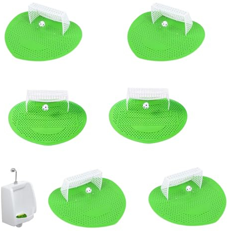 6 Urinal Screen Anti Odor Football Urinal Sieve Urinal Mats Scented | for Office Buildings, Stadiums, Internet Café, Hotels, Etc