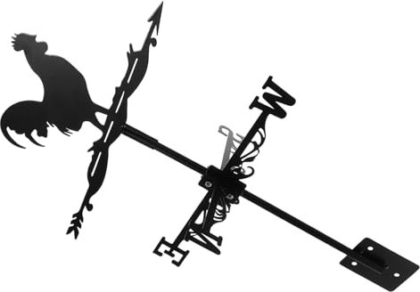 YXKJHH Banderuola segnavento in Metallo a Forma di Gallo, banderuola segnavento in Metallo a Forma di Gallo, banderuola segnavento per Decorazioni da Giardino e da Bagno, banderuola segna