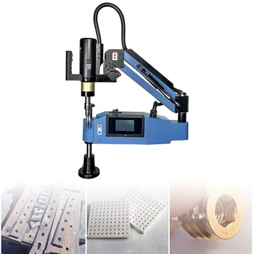 guoyjmm Maschiatrice elettrica M3-M16, Braccio di maschiatura Elettrico con 312 Giri/min, Braccio di maschiatura Flessibile da 1000 mm Incluso, 8 pinze Standard ANSI, per la Produzione di macchinari