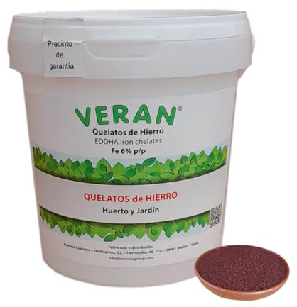 VERAN Järnkelat 750 g | BiocomJärnkälla för växter | Vård för jord- och vattenväxter | Järnkelatgödselmedel mot järnkloros 100% Löslig i vatten