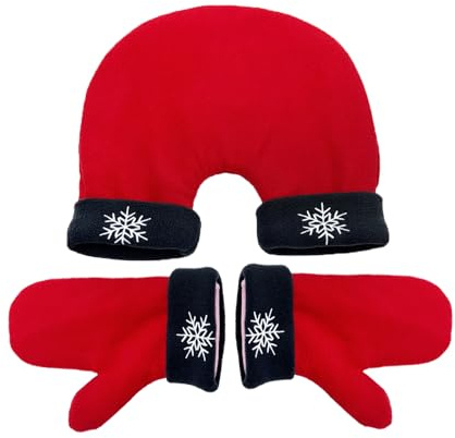 Guantes De Pareja De Navidad - Mitones Calientes En Forma De Copo De Nieve, Diseño De Mano De Construcción De Polar Suave Con Aislamiento Térmico | Cómodo Accesorio De Invierno Para Cyclis