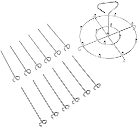 Semme Supporto per Spiedini Verticale in Acciaio Inossidabile per Friggitrice da 6 Litri - Supporto per Spiedini per Barbecue e Accessori per Grigliare