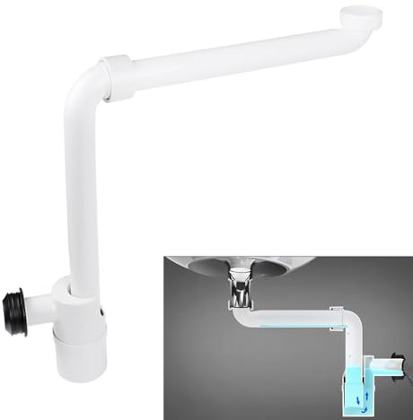 1 1/4 Zoll raumsparsiphon waschtisch，geruchsverschluss waschbecken siphon für Badezimmer，abflussrohr waschbecken Raumsparsiphon，syphon badezimmer waschbecken 360° Einstellbarer (90°)