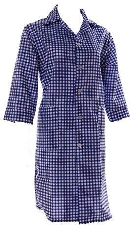 Ladies Full Length, Button Through Overalls, choice of colour and size, (WMS 36/38 inches, Navy Blue)