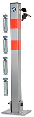 Crystals Heavy Duty Key Lockable Folding Parking Barrier Car Park Security Driveway Bollard Post Pole with 3 Keys (1)