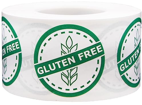 InStockLabels Gluten Free Food Rotation Labels, 1.25 Inch, 500 Stickers