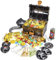 Ulikey Boîte de Coffre au Trésor de Pirate avec 50pcs d'or de Pirate + 100g Acrylic Diamant de Pirate, Jouets Enfants Halloween en Plastique Trésor pour Le Trésor Chasse Jeu Décoration de Fête