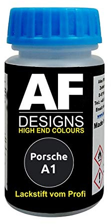 Alex Flittner Designs Lackstift für Porsche A1 Tief Schwarz schnelltrocknend Tupflack Autolack
