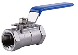 Tyenaza Stainless Steel Ball Valve, 1/2Inch Full Port Female to Female Valve Large Bore for Increased Flow for Water Oil and Gas with Locking Handle and Blue PVC Cover
