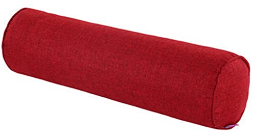 Komfort Orthopädische Nackenrollenkissen Kissen Mit Nackenrollenbezug Für Haushalt Büro Aus Baumwolle Leinen(grey) 2,20x80cm